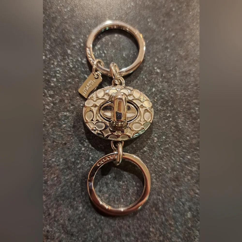 Coach Signature Turnlock Keychain - NWOT